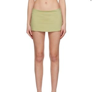 GUIZIO Green Low-Rise Miniskirt